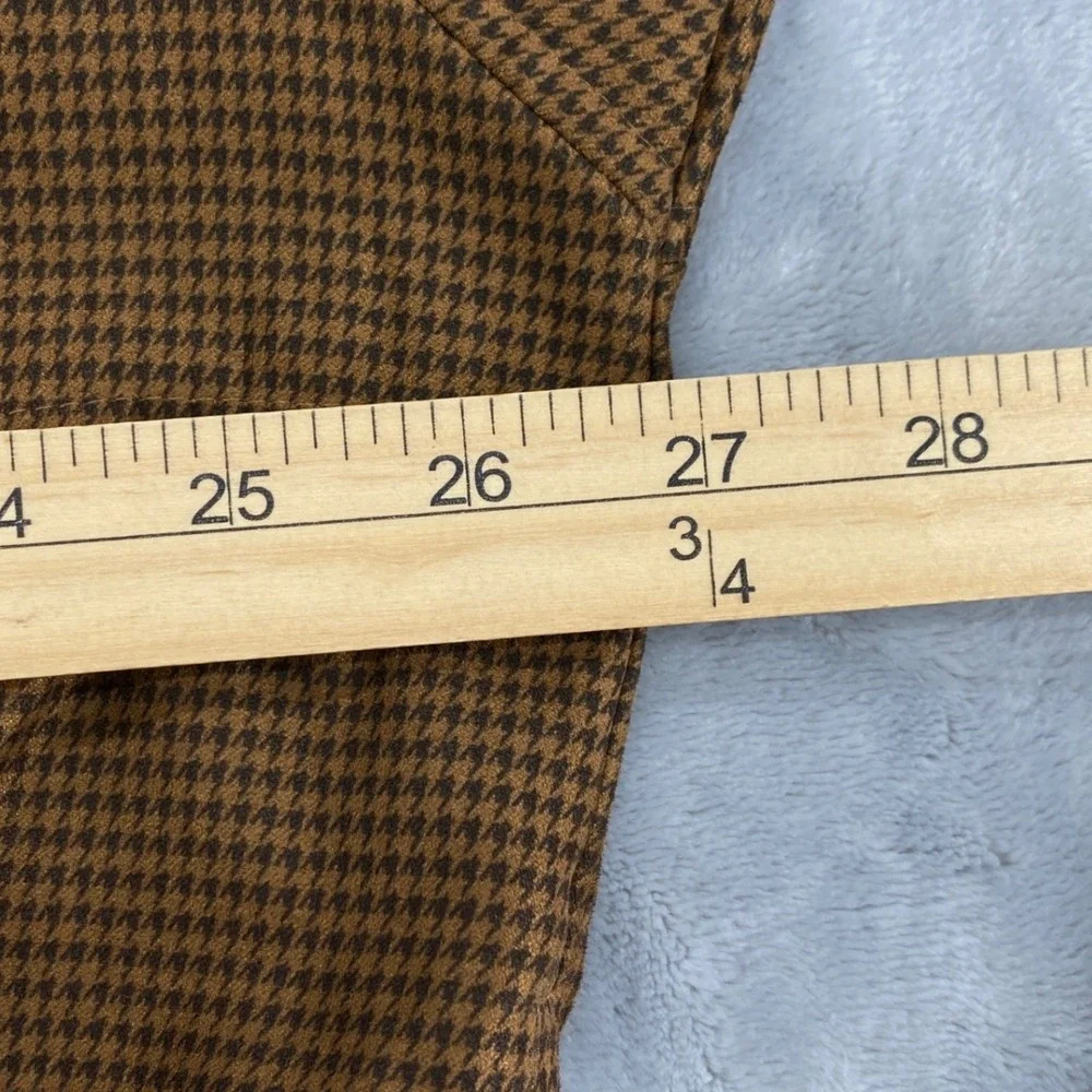 Zero Restriction Golf Outerwear Mens XL Brown Houndstooth Microsuede Pullover